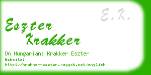 eszter krakker business card